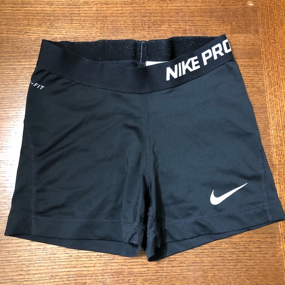 Nike Pro 3” Compression Shorts | Small | Black/White Logo | Athletic Bike Short